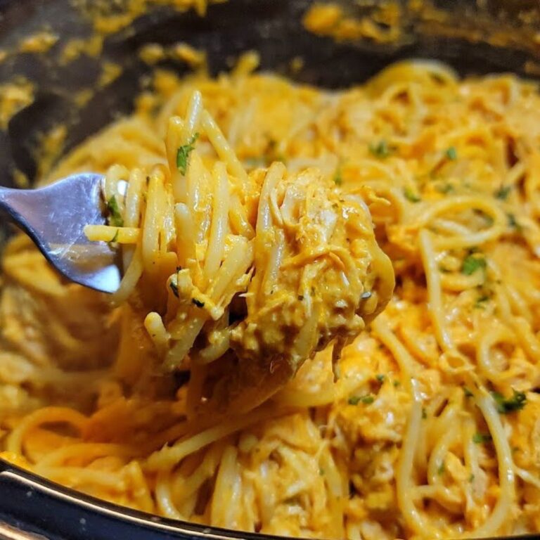 Slow Cooker Buffalo Chicken Spaghetti Recipe