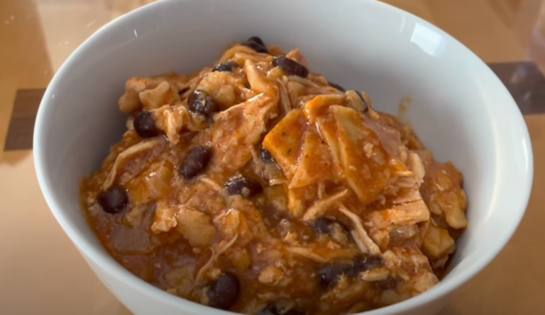 Crockpot Chicken Enchilada Casserole