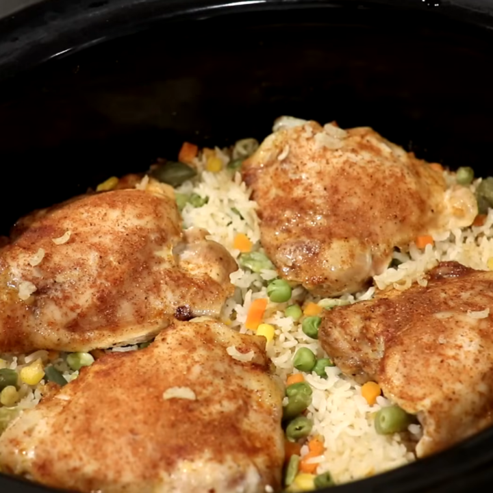 Slow Cooker Chicken and Rice