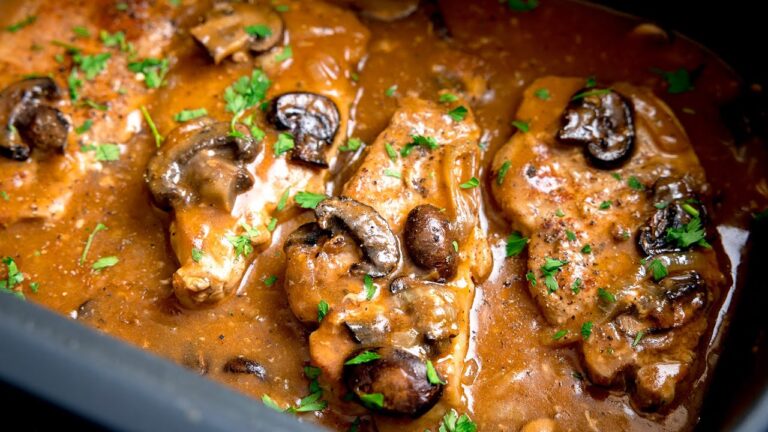 Slow Cooker Smothered Pork Chops