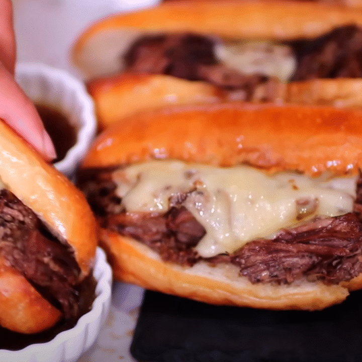 Slow Cooker French Dip Sandwiches