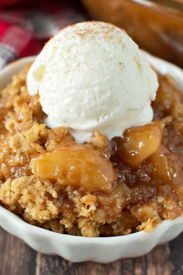 Slow Cooker Caramel Apple Dump Cake - featured