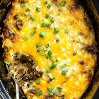 Slow Cooker Hash Brown Breakfast Casserole