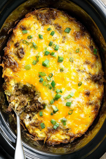 Slow Cooker Hash Brown Breakfast Casserole