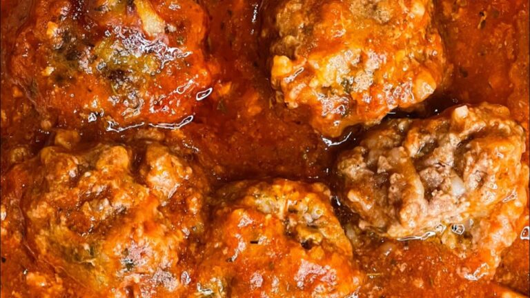 Slow Cooker Porcupine Meatballs